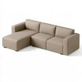 Sofá modular con asiento alargado lateral - beige