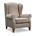 Sillón orejero con brazos redondos - gris